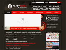 Tablet Screenshot of pantybucks.com
